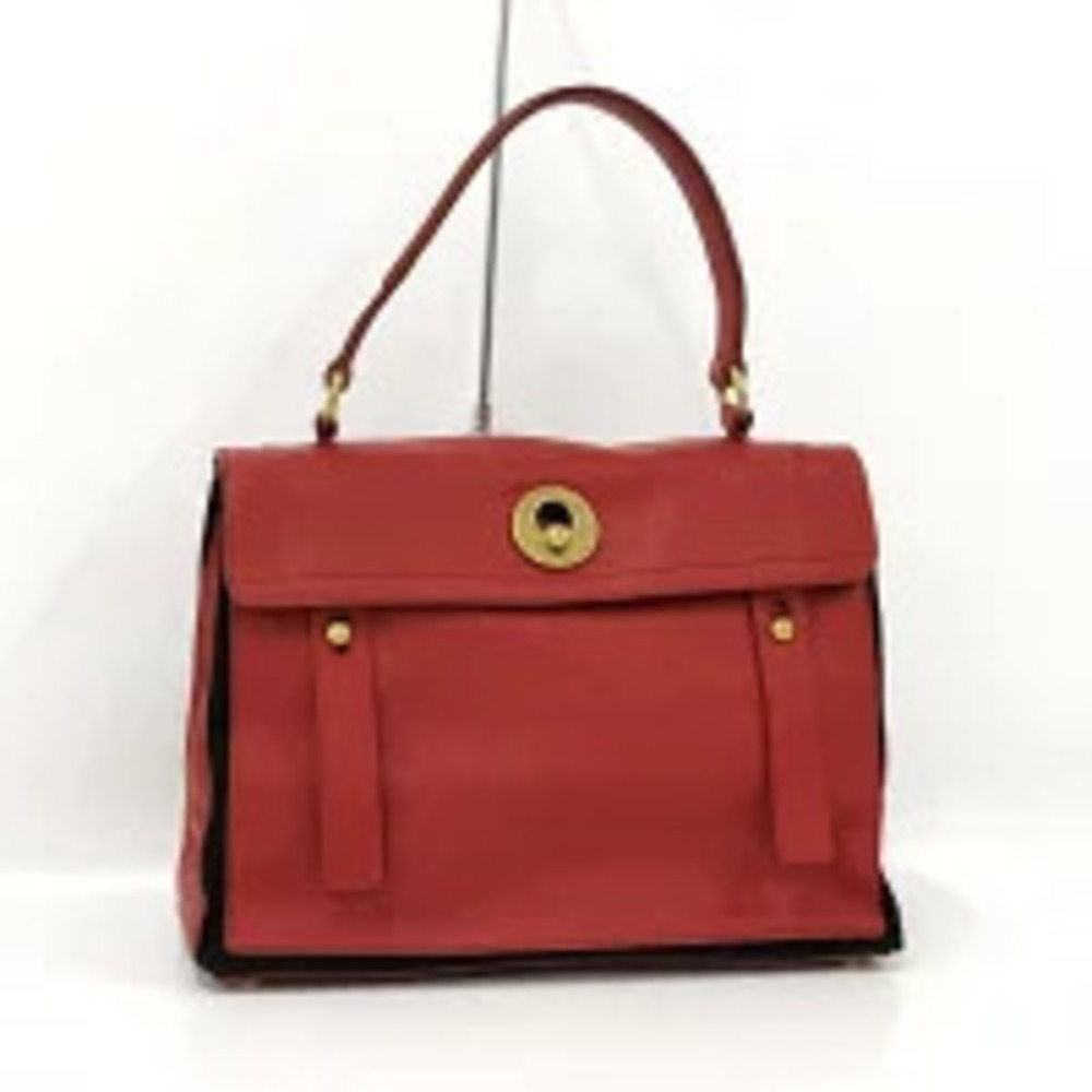 Saint Laurent Yves Muse Two Handbag Leather Red